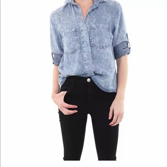 Cloth & stone button down top - Picture 2 of 6